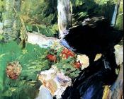 Mother in the Garden at Bellevue - 爱德华·马奈